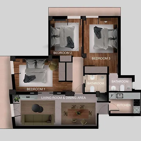 Apartment Brand New 3bedroom Athenian Flat In Koukaki Athens